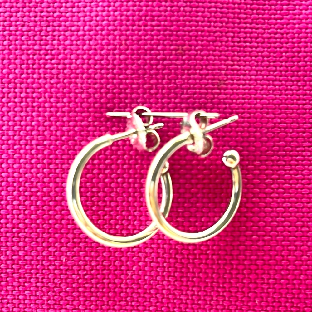 Retired James Avery Hoop Charm Earrings